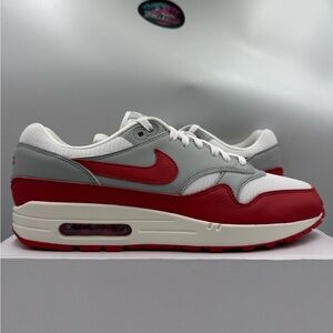 Nike Air Max 1 By You NBY White Grey Red BRAND NEW Size 10.5